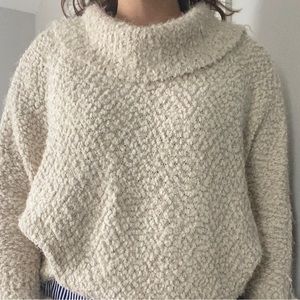 Francesca’s Oversized Fuzzy Cowl Neck Sweater